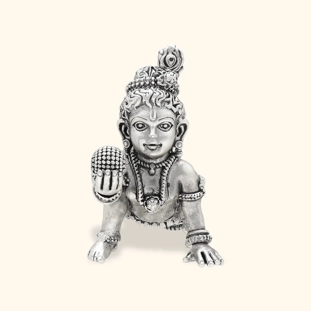 925 Antique Silver Matte Balkrishna Idol