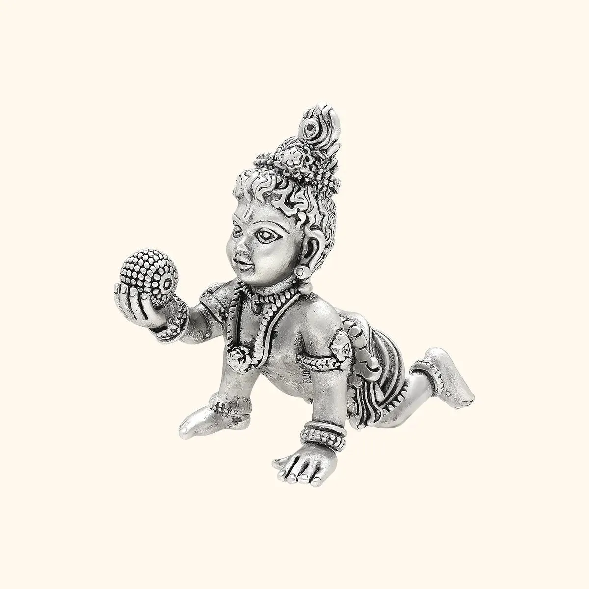 925 Antique Silver Matte Balkrishna Idol