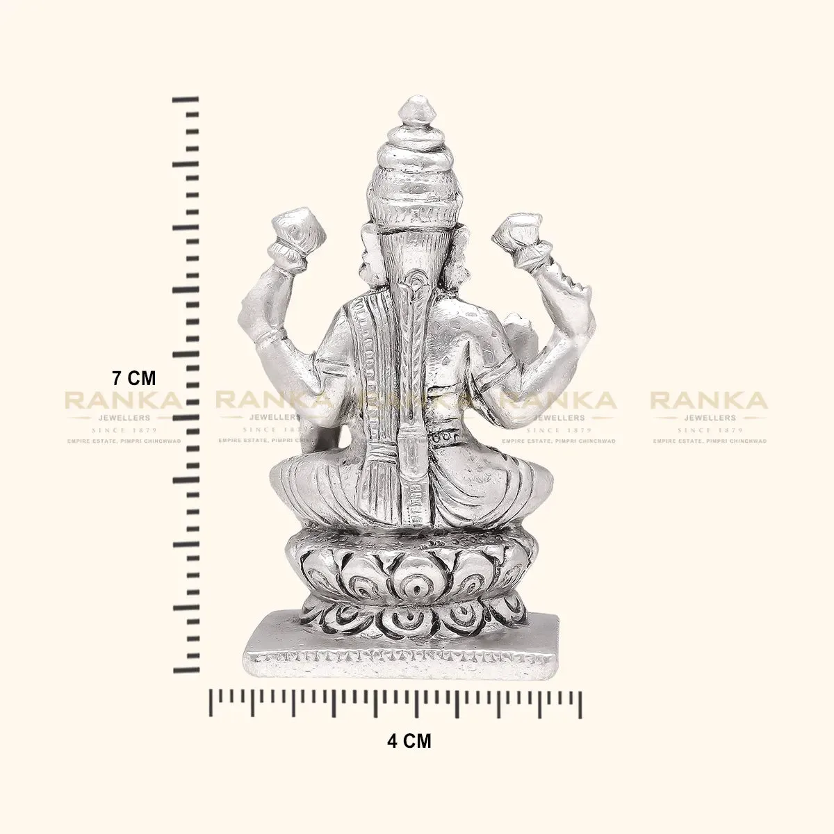 925 Silver Antique kamal Lakshmiji Idol