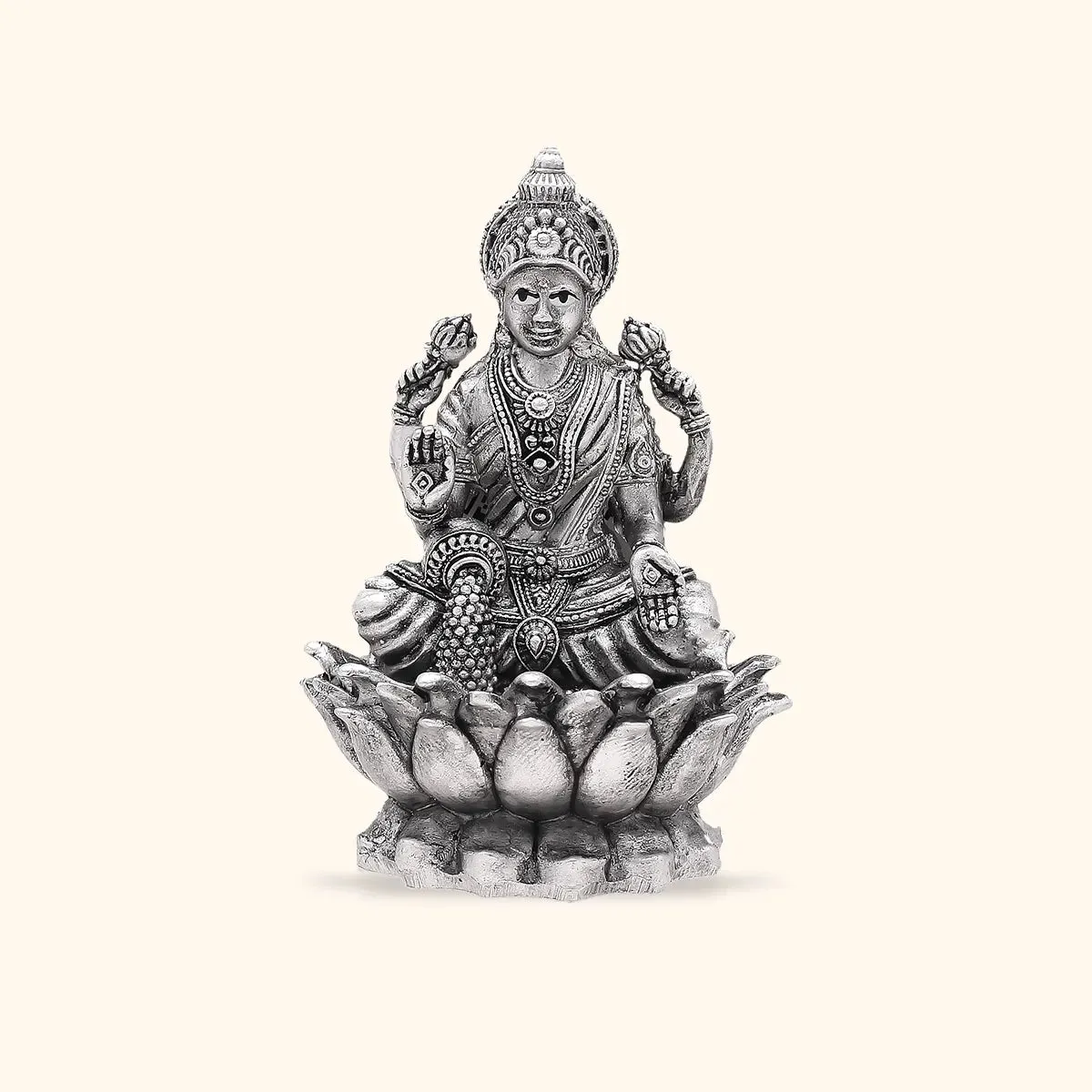 925 Silver Antique kamal Laxmi