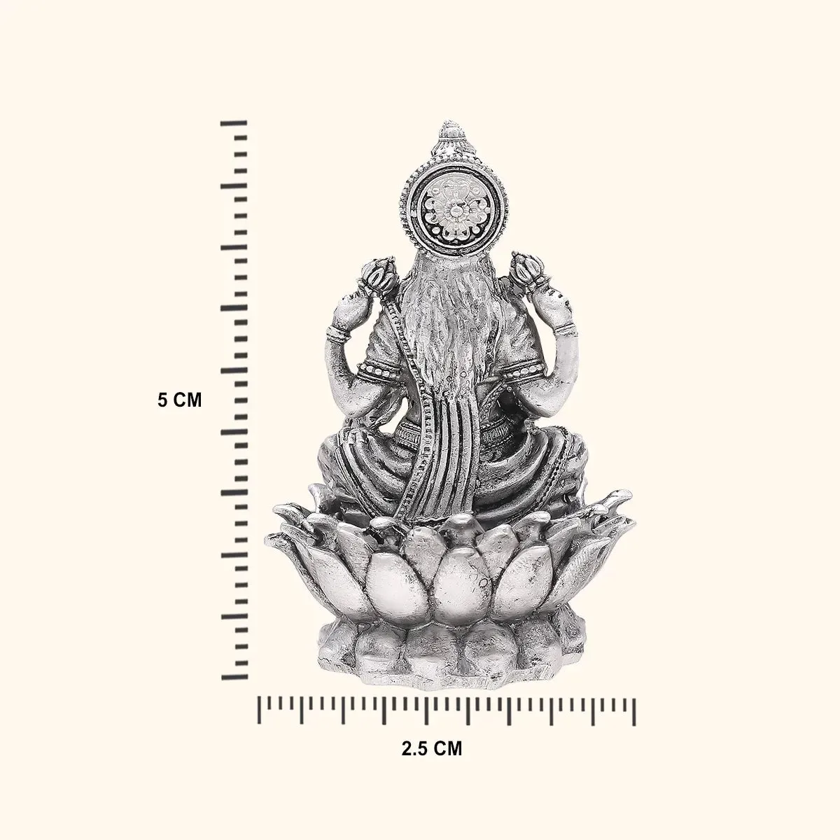 925 Silver Antique kamal Laxmi