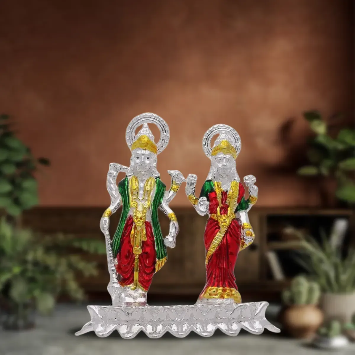 925 Silver Lord Vishnu & Lakshmi Idol