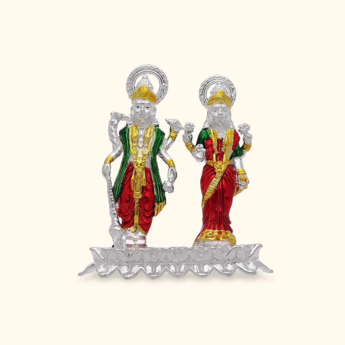 925 Silver Lord Vishnu & Lakshmi Idol