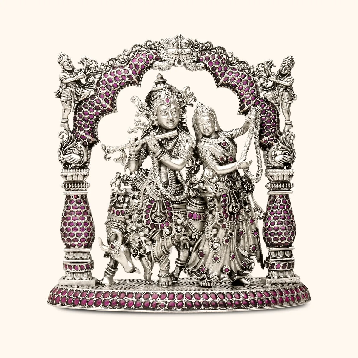 925 Silver Radha Krishna Murti