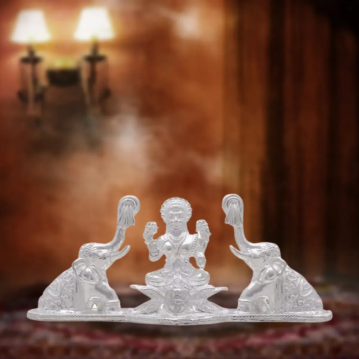 925 Silver Shri Lakshmi Gajalakshmi With elephants