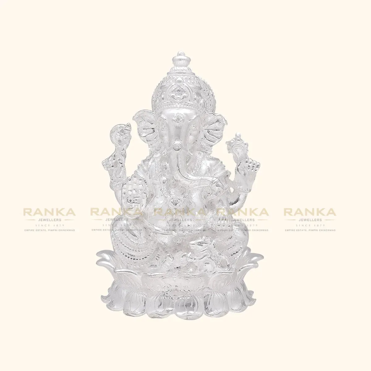 925 Silver Solid Kamal Ganeshji Idol