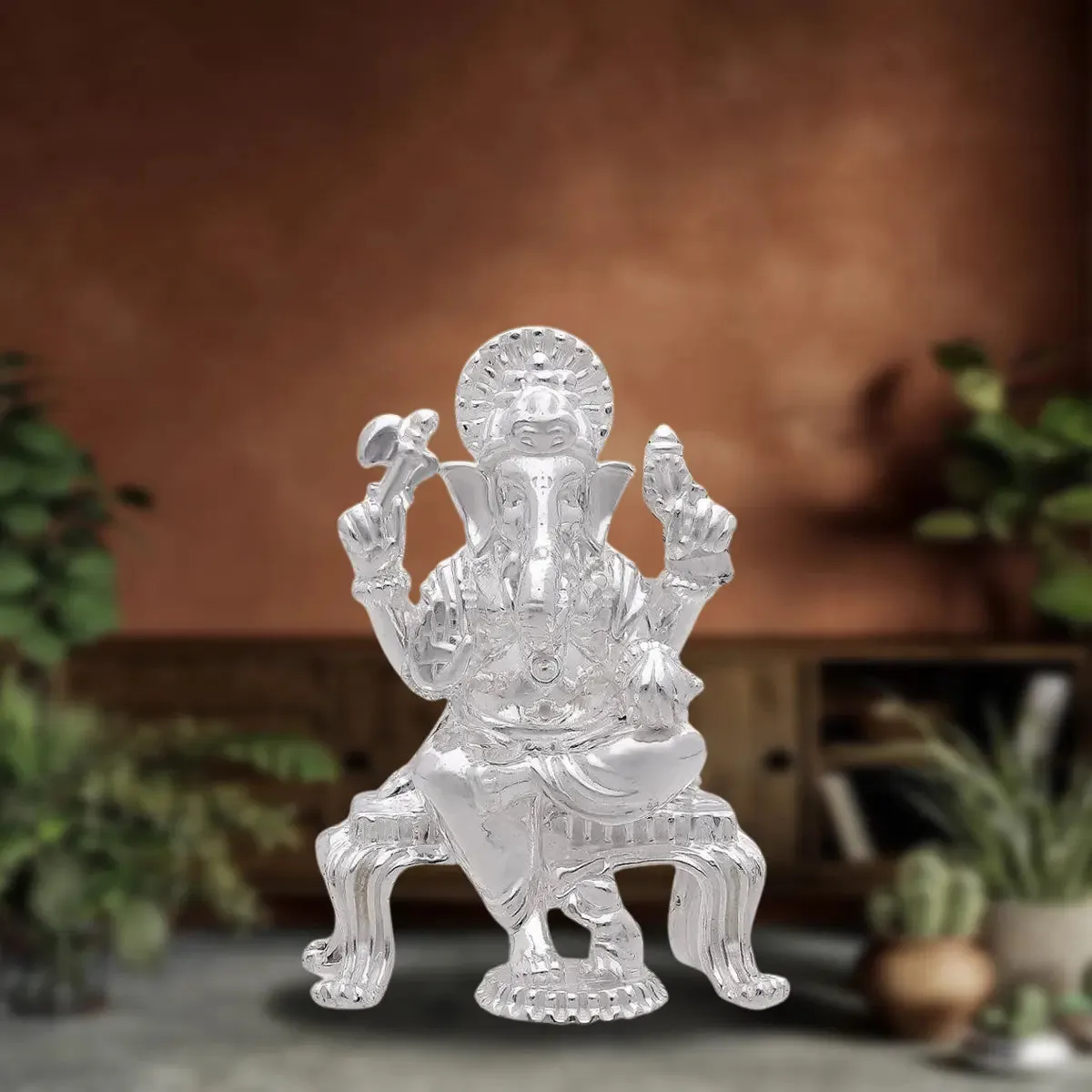 925 Silver Solid Lord Ganesh Paat