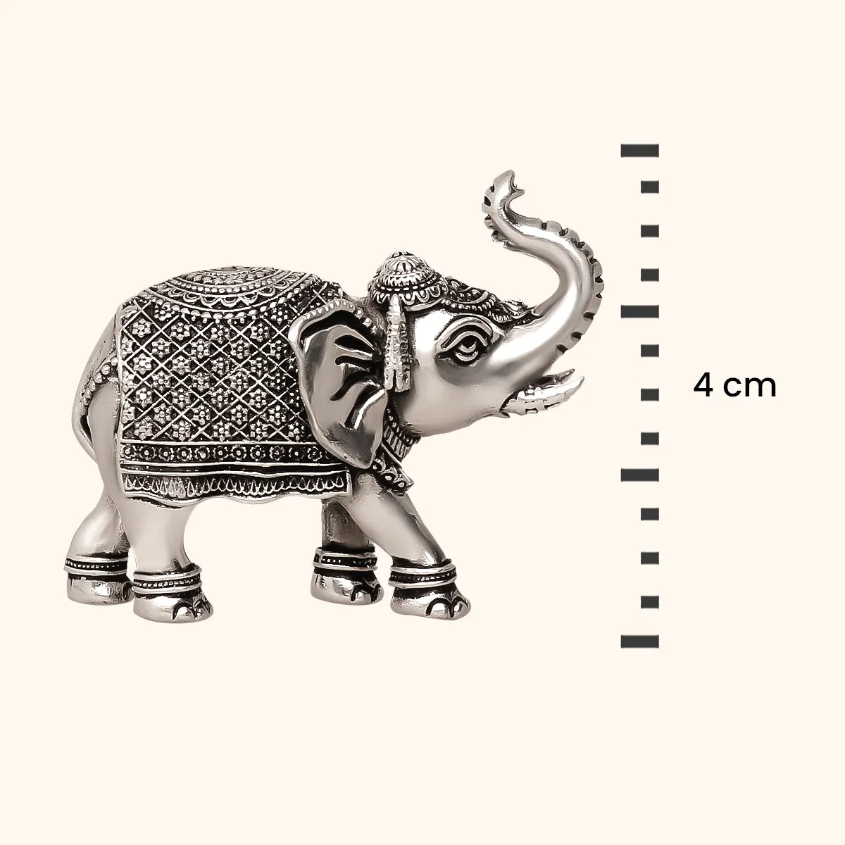 Antique Silver Elephant Idol