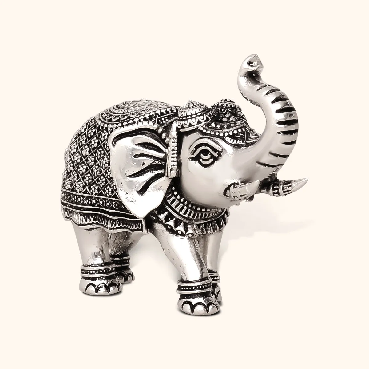 Antique Silver Elephant Idol