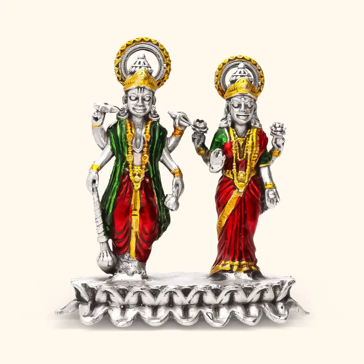 Antique Vishnu Laxmi - Silver