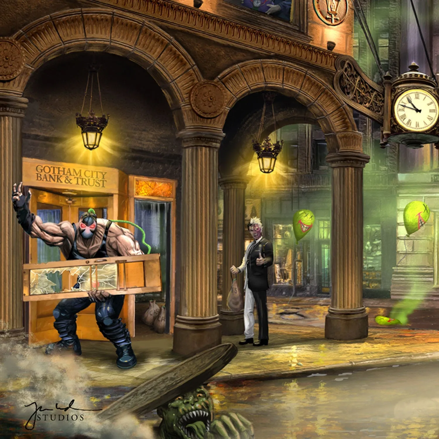 Batman Gotham City- Limited Edition Canvas (SN - Standard Numbered) - 27.5" x 36.5"