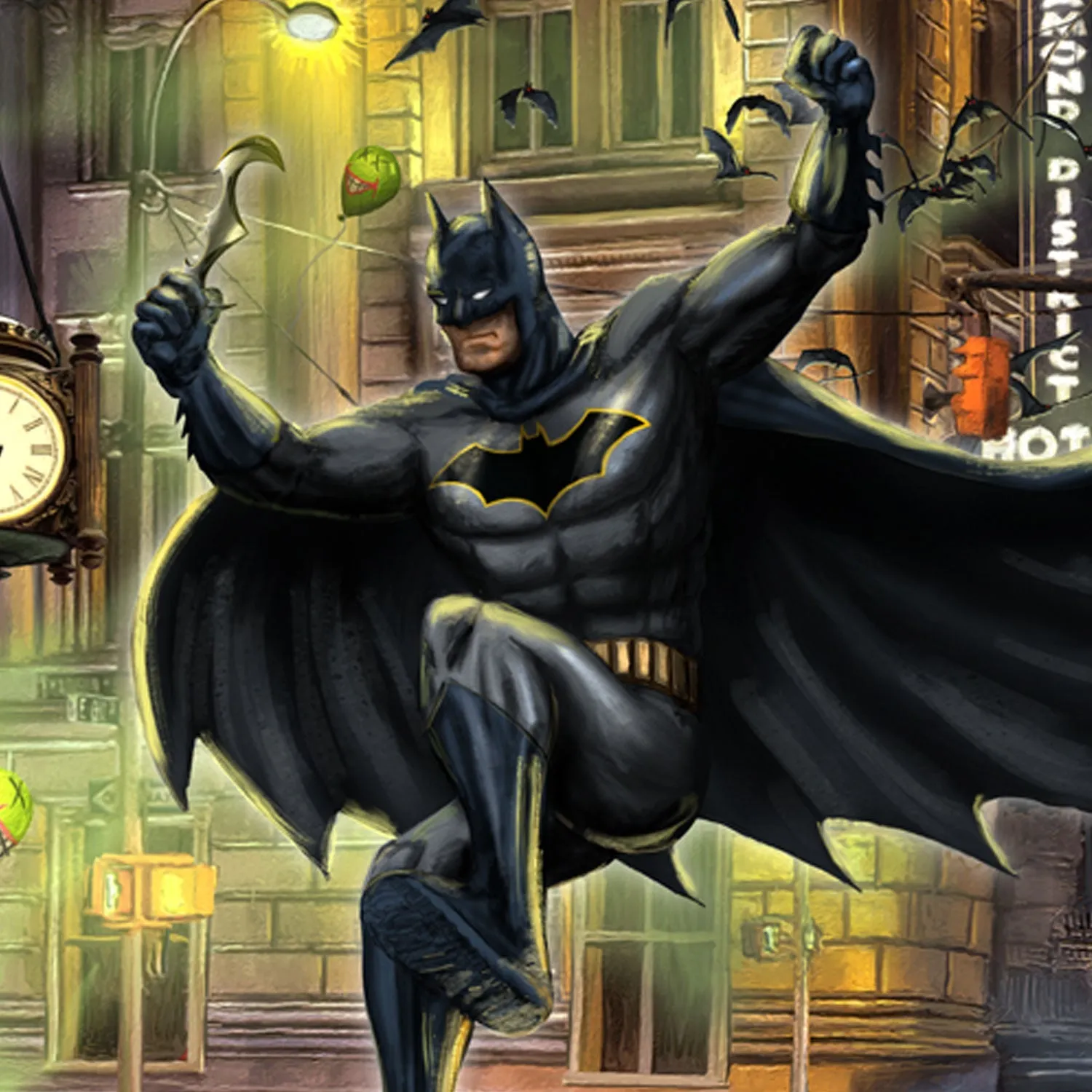 Batman Gotham City- Limited Edition Canvas (SN - Standard Numbered) - 27.5" x 36.5"
