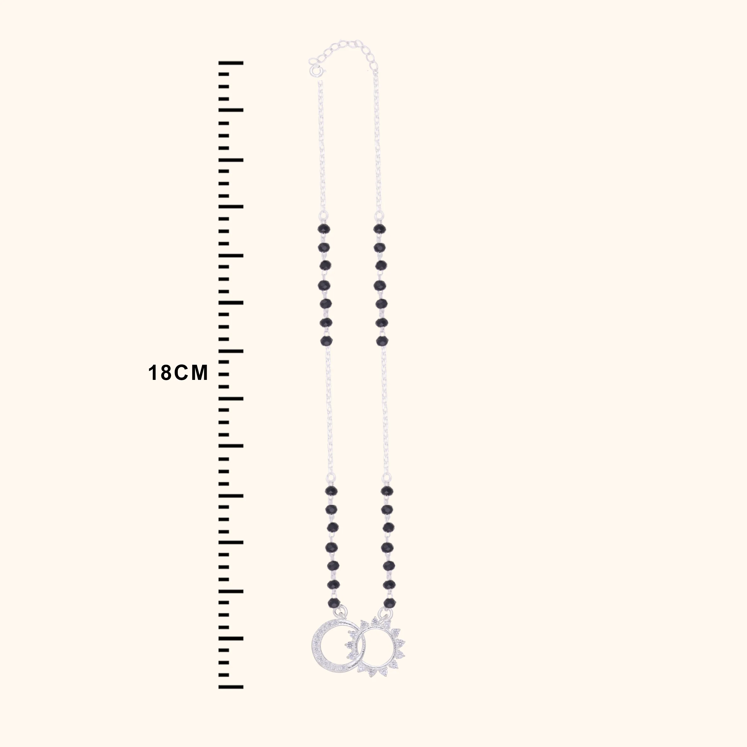 Classic Silver Stone Mangalsutra