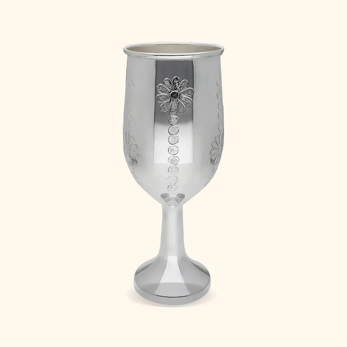 Classy Silver Wine Glass