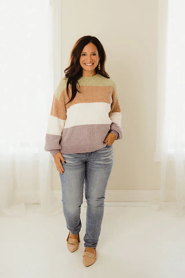 Colorblock Pullover Sweater