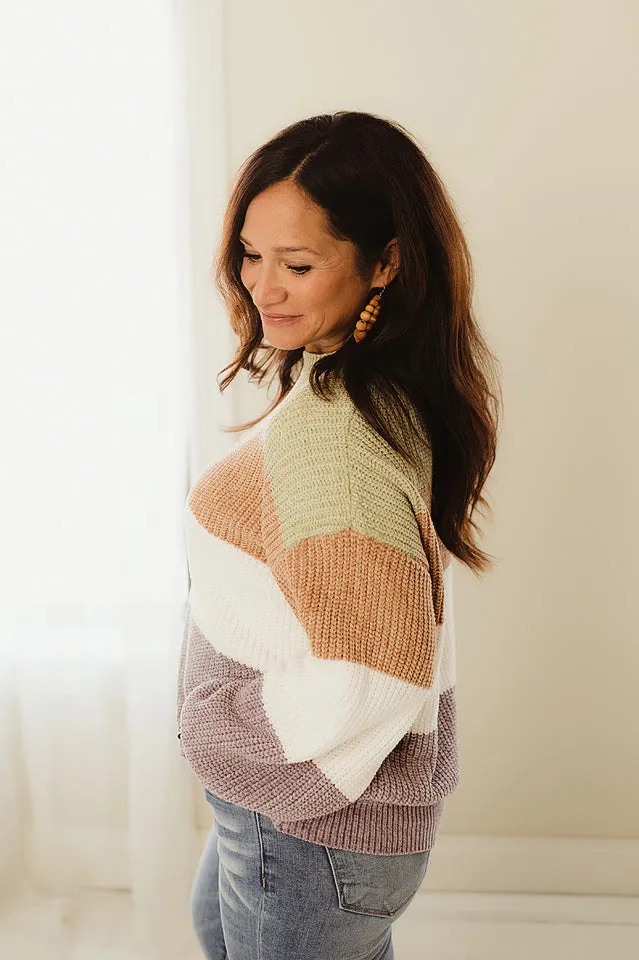 Colorblock Pullover Sweater