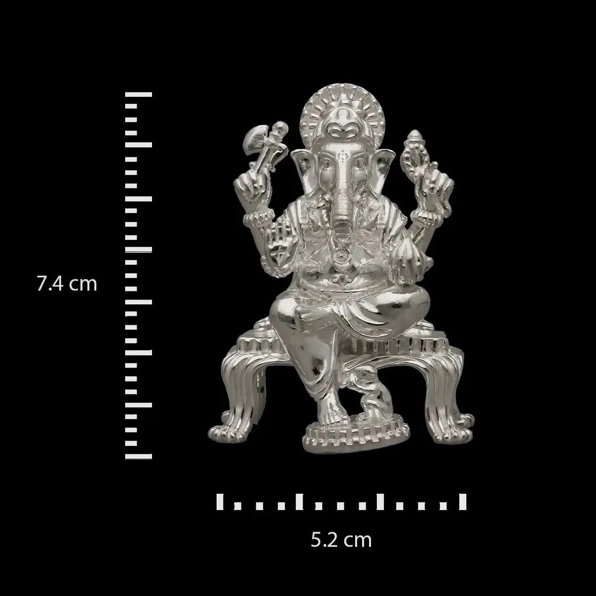Divine Prosperity Embodied 925 Silver Ganpathi Murthi