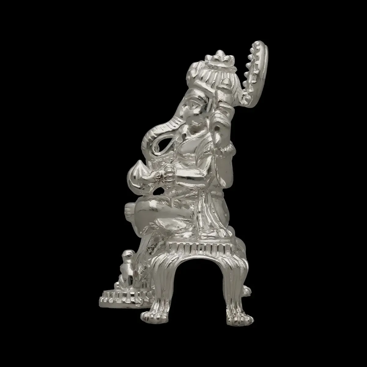Divine Prosperity Embodied 925 Silver Ganpathi Murthi