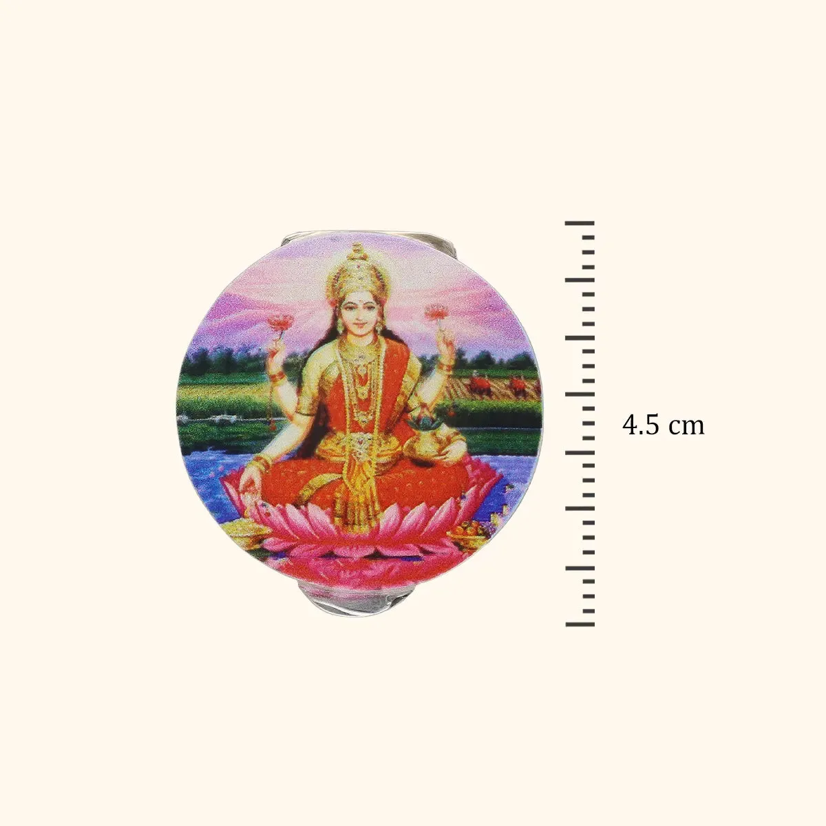 Exquisite Silver Dabbi with Lakshmi Image