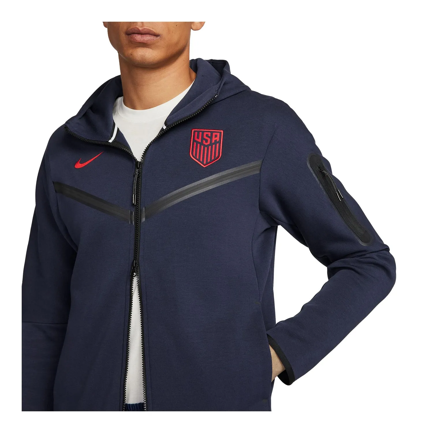Men's Nike USA Tech Fleece Full-Zip Navy Jacket