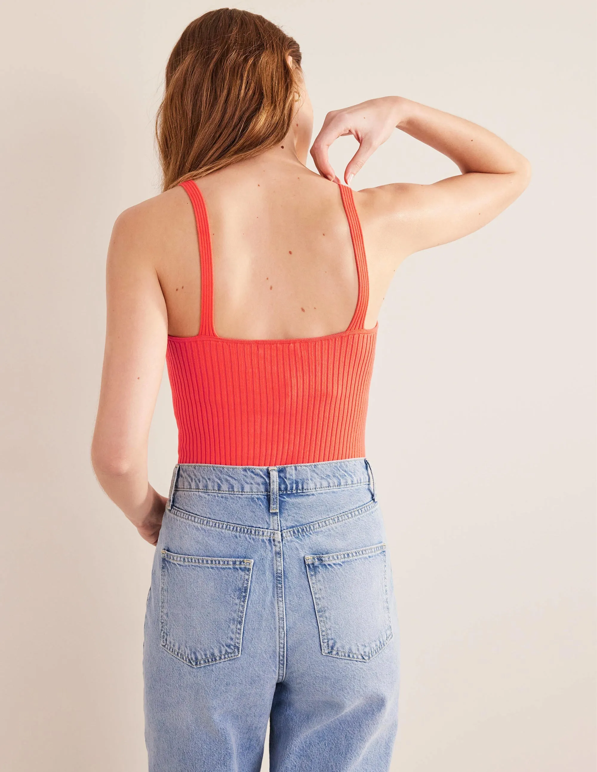 Ribbed Vest Top-Watermelon Punch