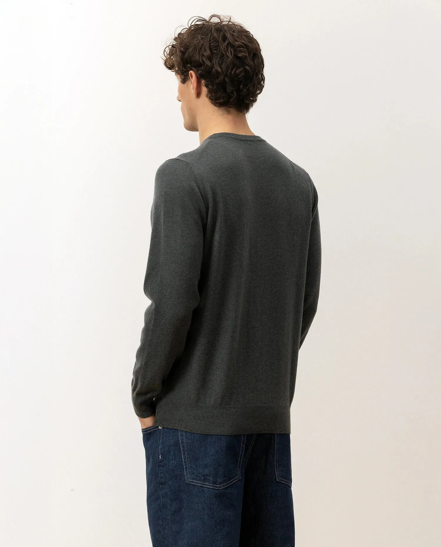 Rundhals Pullover aus Cashmere in Grün