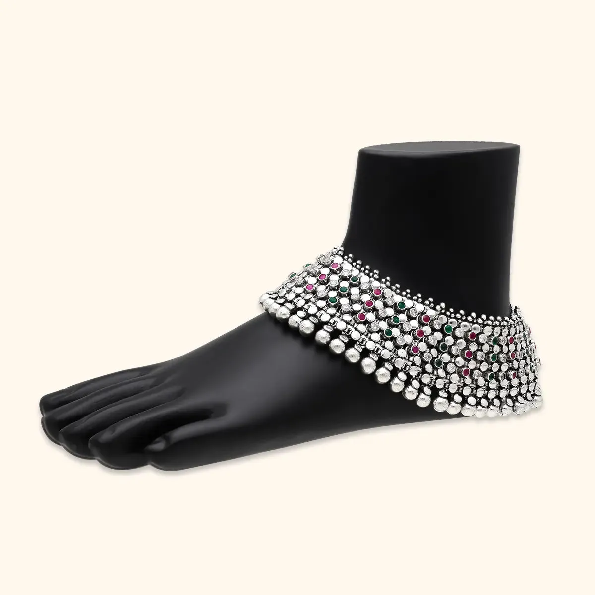 Rustic Radiance silver anklet