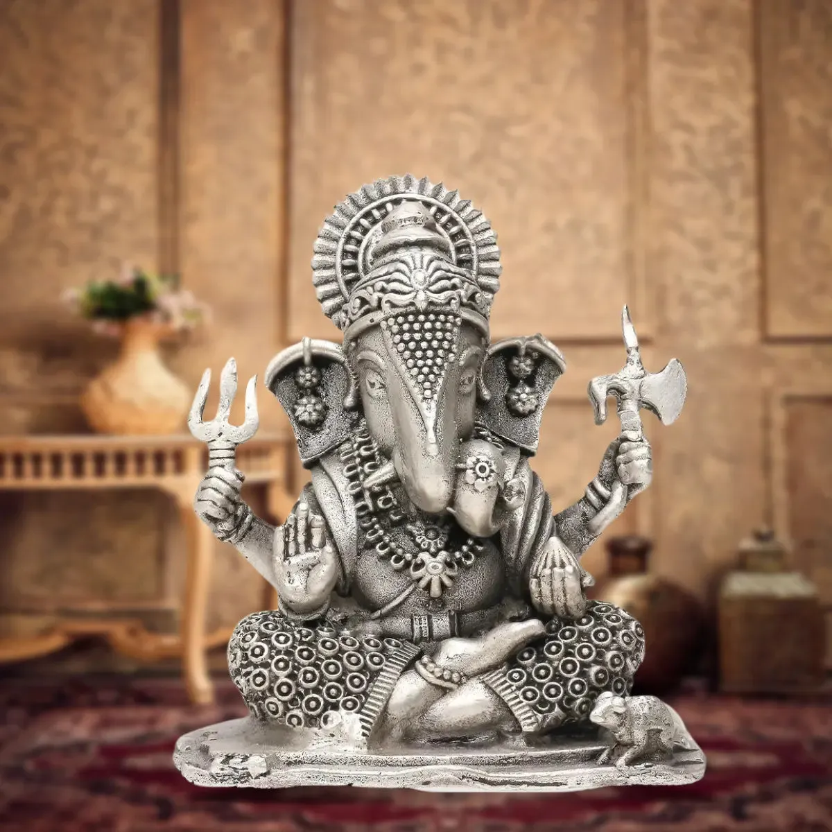 Shrimant Dagdusheth Murti - Anitque 925 Silver