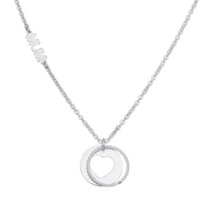 Silver Mum Heart Pendant Necklace