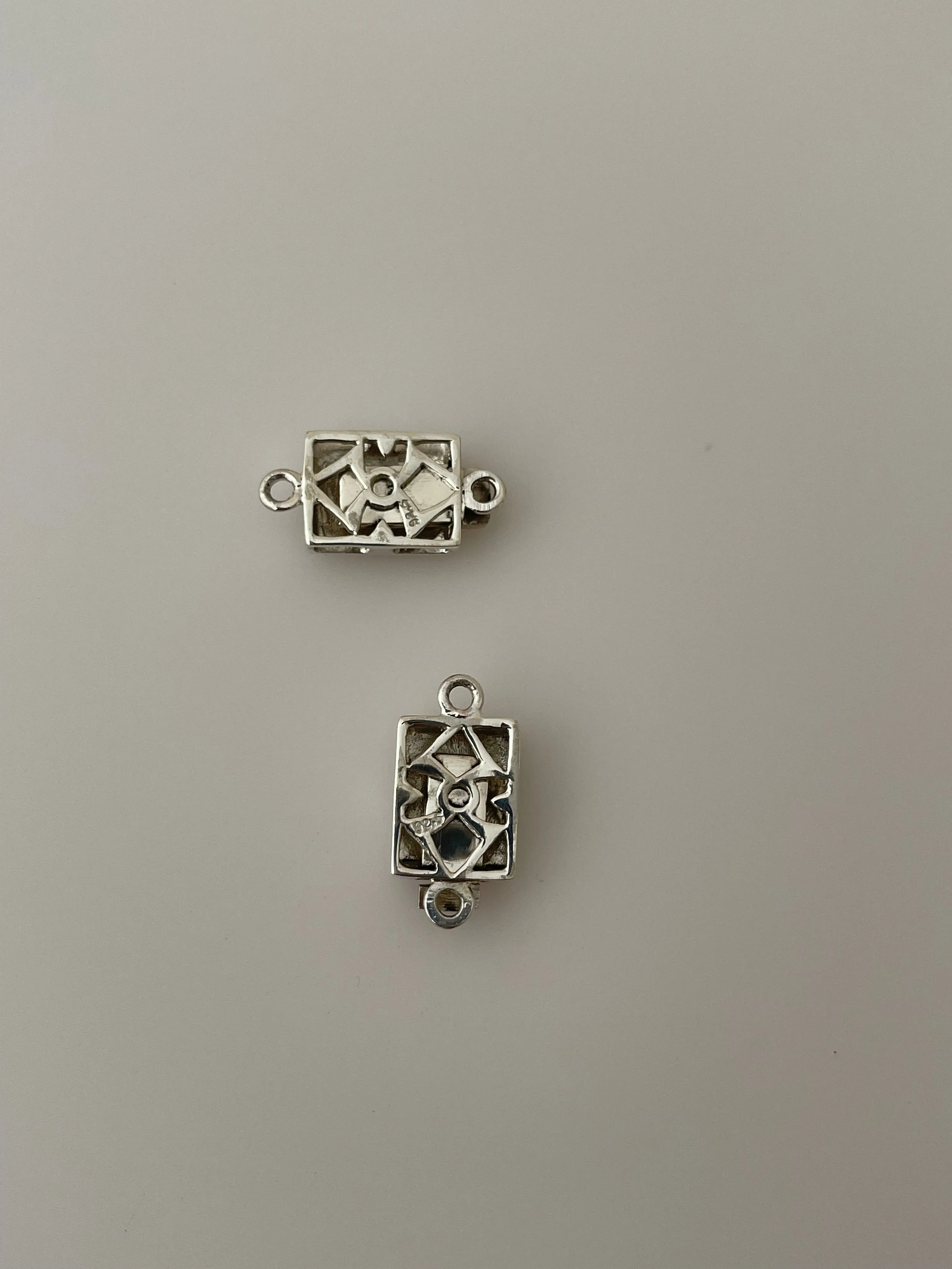 Sterling Silver Magnetic Clasp  Clasp | 925 Sterling Silver Clasp | One Set of Beautiful Designer's Sterling Silver Clasp | Size: 20X10mm.