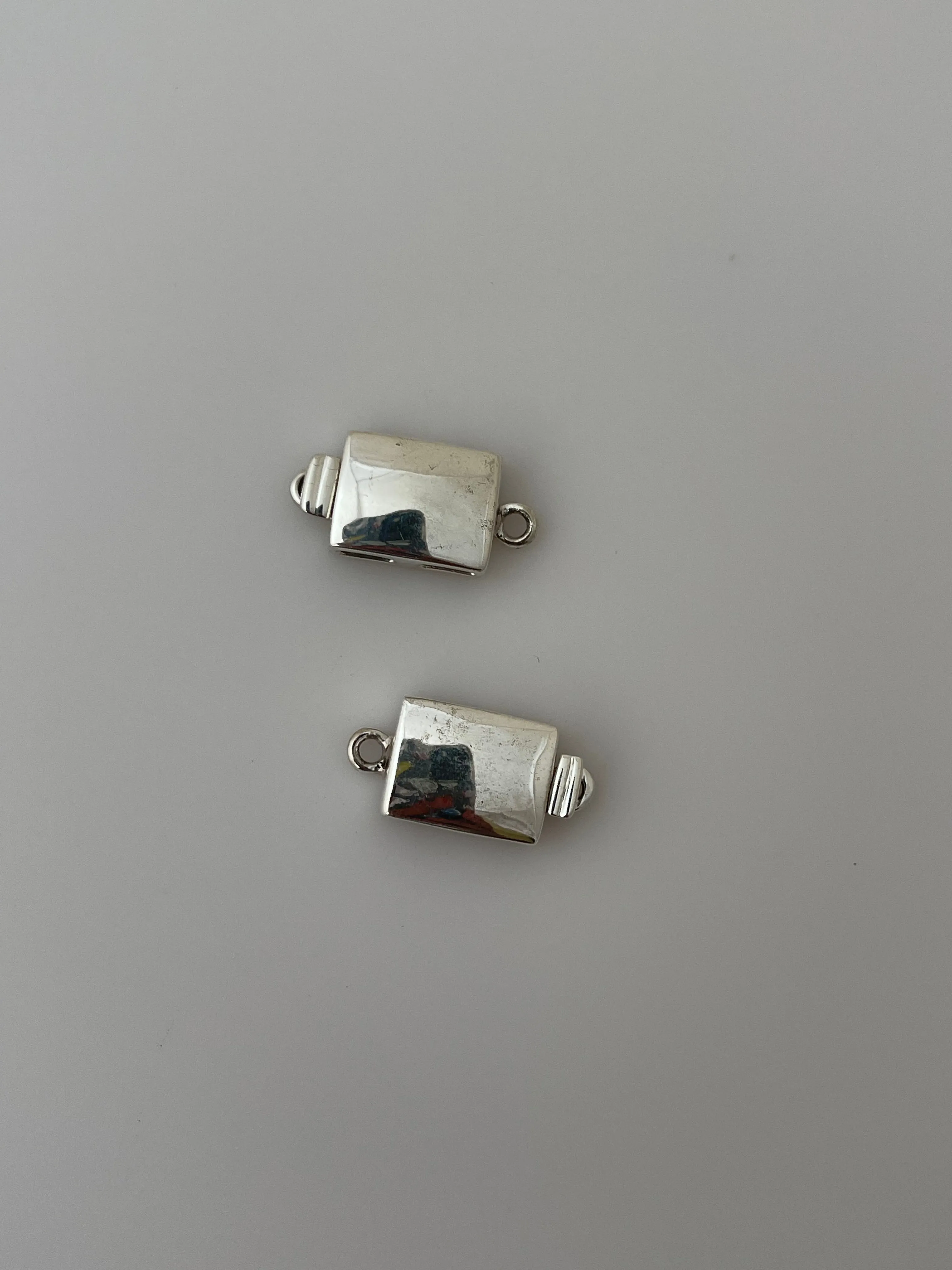 Sterling Silver Magnetic Clasp  Clasp | 925 Sterling Silver Clasp | One Set of Beautiful Designer's Sterling Silver Clasp | Size: 20X10mm.