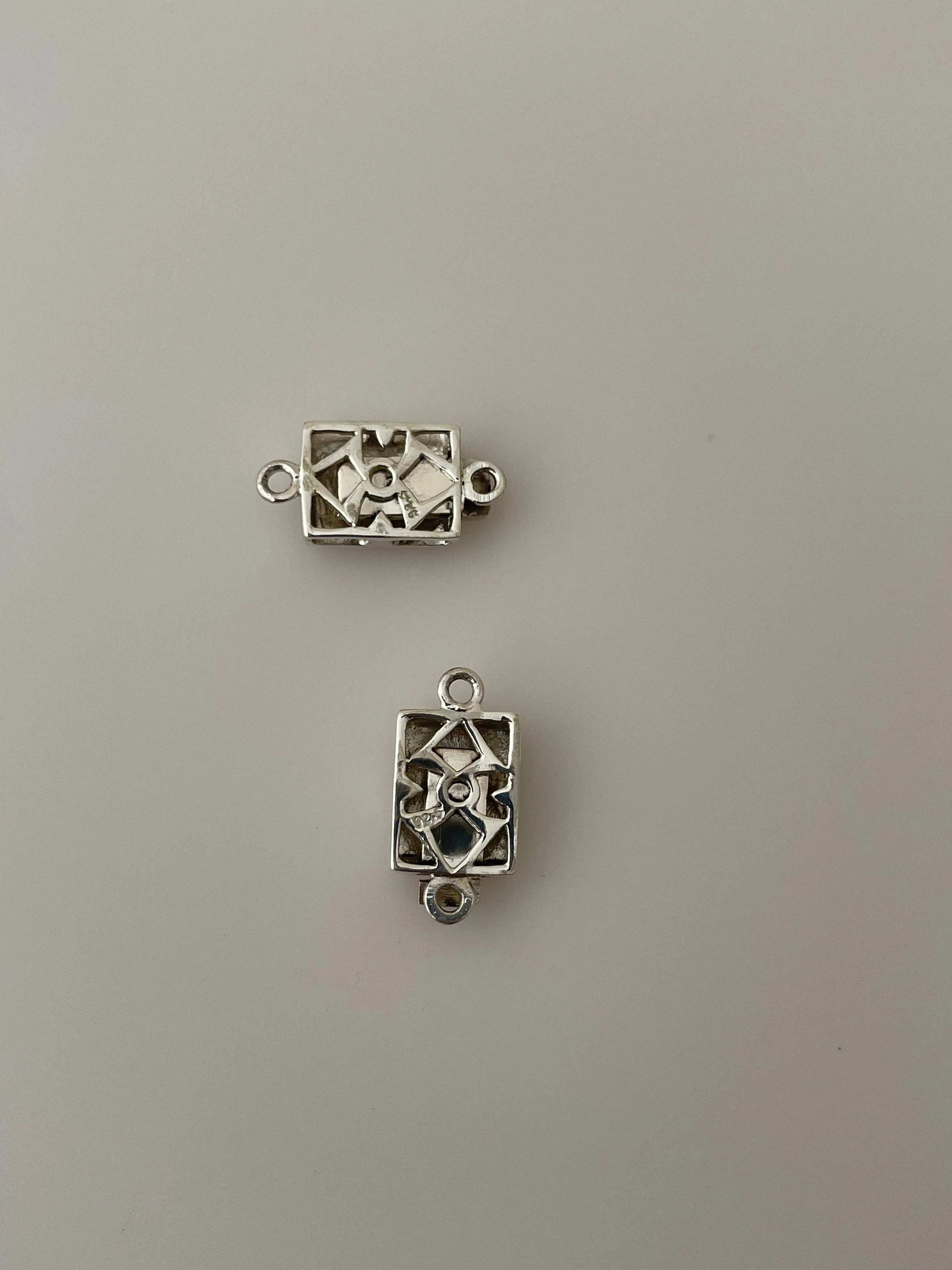 Sterling Silver Magnetic Clasp  Clasp | 925 Sterling Silver Clasp | One Set of Beautiful Designer's Sterling Silver Clasp | Size: 20X10mm.
