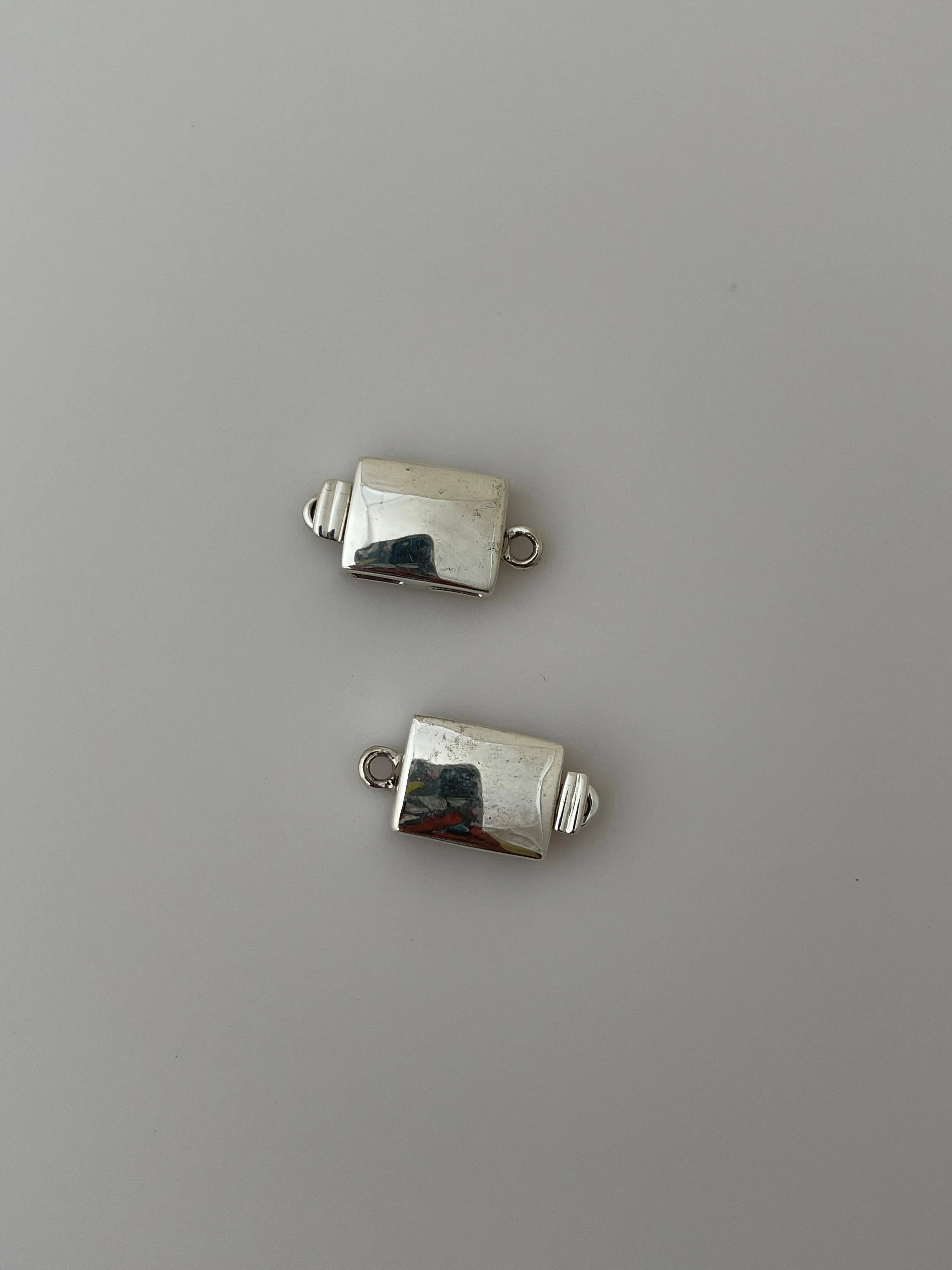Sterling Silver Magnetic Clasp  Clasp | 925 Sterling Silver Clasp | One Set of Beautiful Designer's Sterling Silver Clasp | Size: 20X10mm.