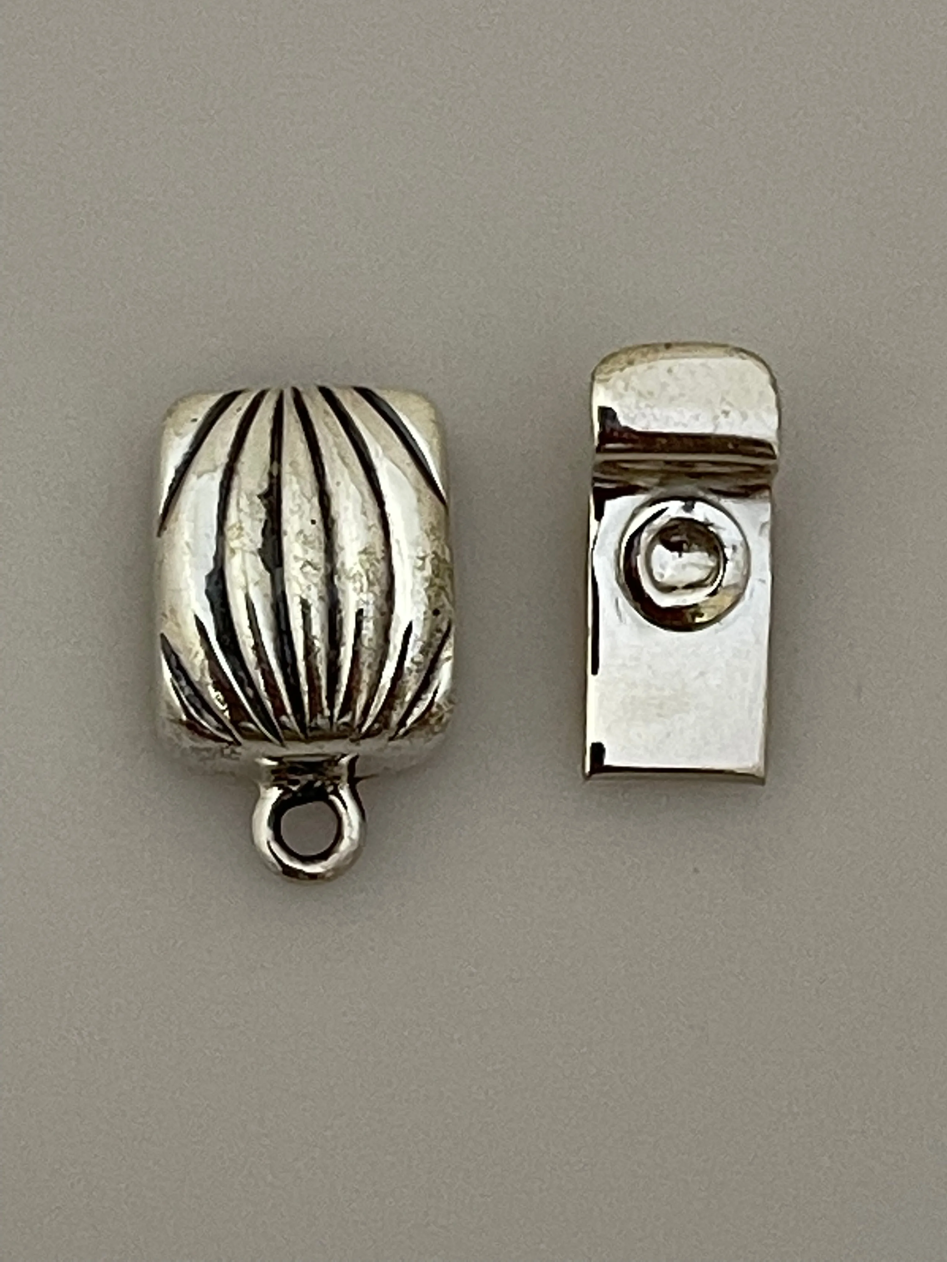 Sterling Silver  Magnetic Clasp/Sterling Silver One Pcs Clasp  Size: 12mmX10mm